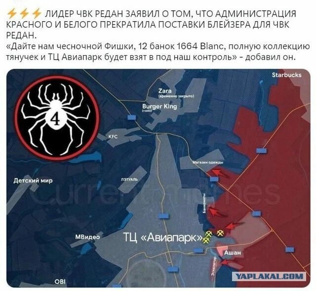 ЧВК Рёдан взяли под контроль Ашан и Авиапарк!