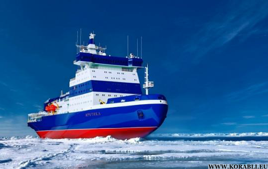 В Петербурге спущен на воду самый мощный в мире атомный ледокол "Арктика"