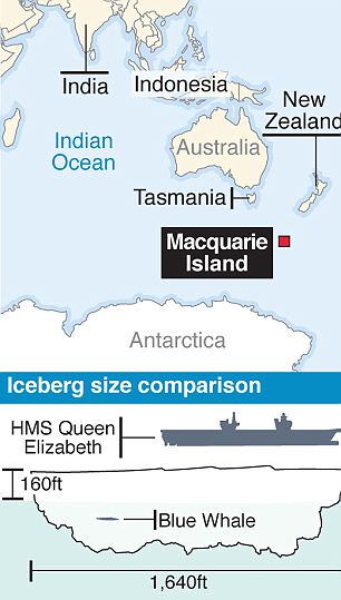 К Австралии плывет гигантский айсберг (4 фото)