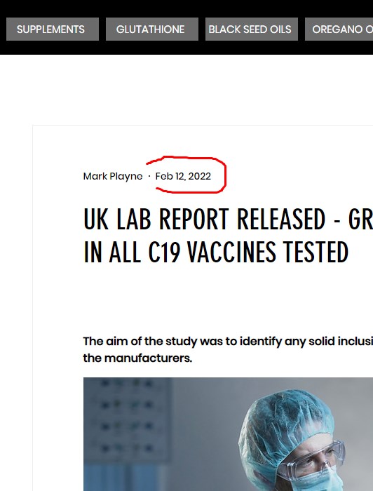 Отчёт лаборатории UK: графен присутствует во всех вакцинах от ковида