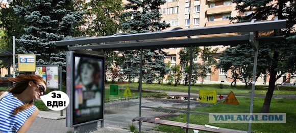 Девица атакует остановку