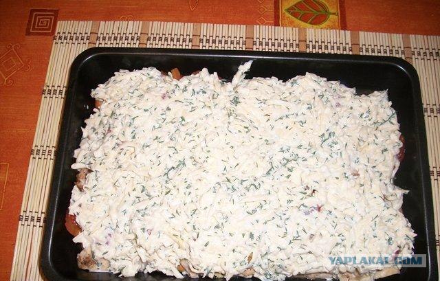 Курица под сырной подушкой