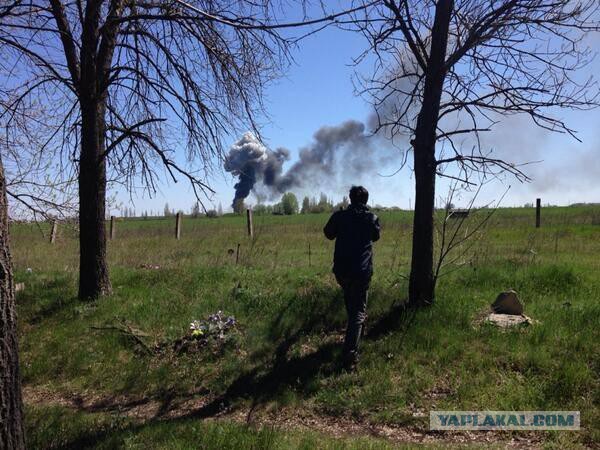 Ми-8 взорвался на аэродроме в Краматорске