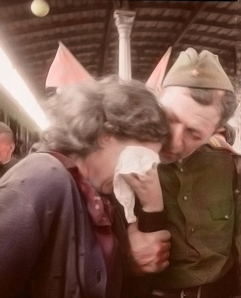 Раскрашенные фотографии Великой Отечественной