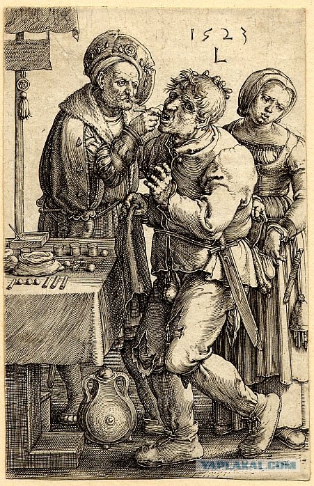 Средневековые стоматологи (5 гравюр)