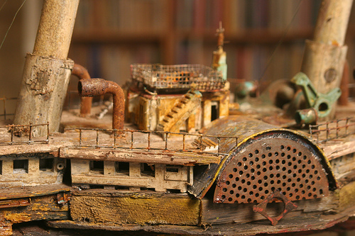 Модели древних судов из вторсырья