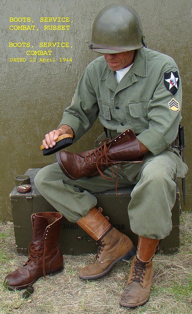Красно-коричневые полевые ботинки M1948 армии США