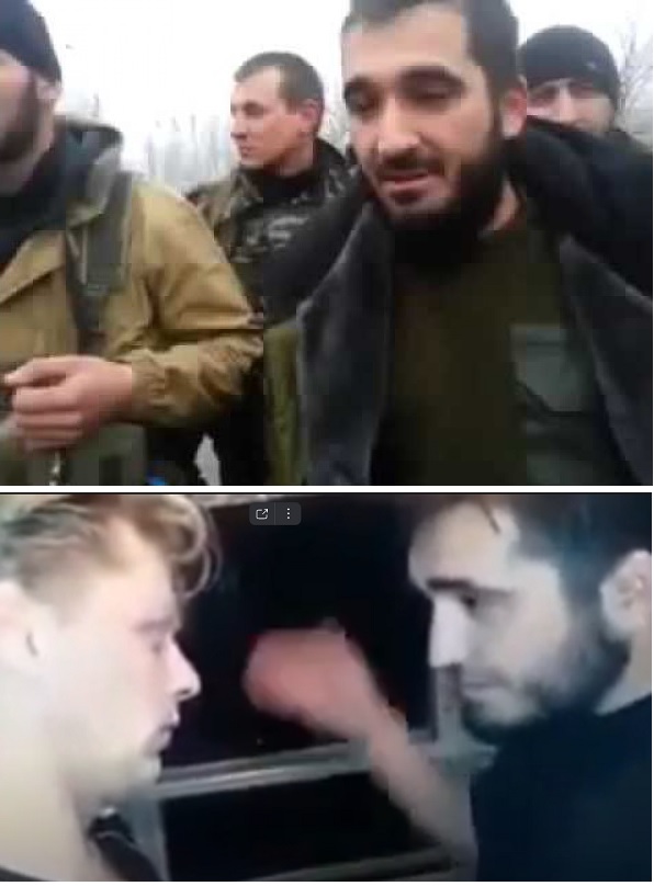 Извиняющийся чеченец. Кадыровцы. Кадыровцы убивают Хохлов. Чеченец извиняется.