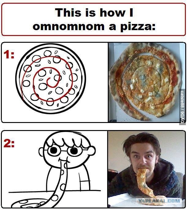 Как правильно разрезать пиццу