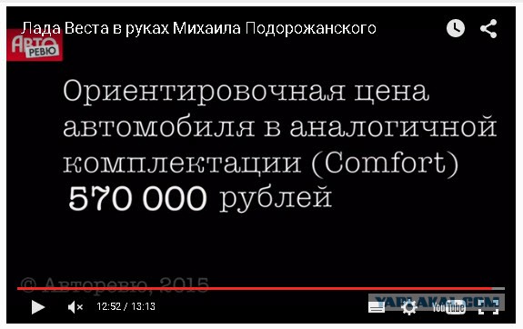 Лада Веста в руках у Авто Ревю
