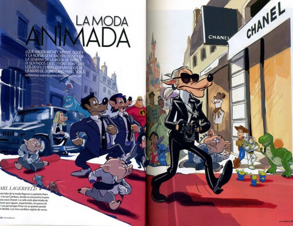 Кутюрье в виде диснеевских героев