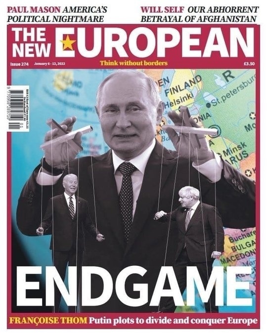 Обложка еженедельного издания THE ECONOMIST за 8 января 2022 года с изображением президента России Владимира Путина