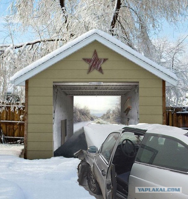 Укрась гараж к Рождеству