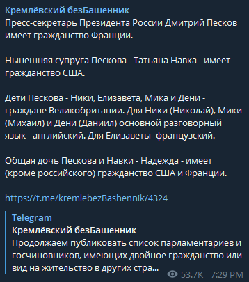 Песков: Брилев, возможно, покинет Общественный совет при Минобороны