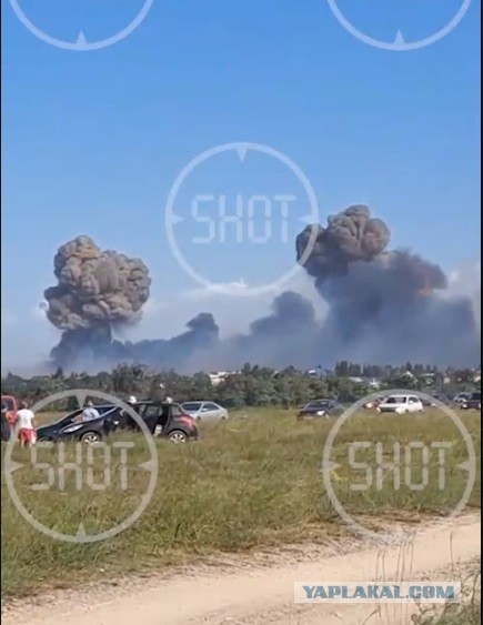 Взрыв на аэродроме Новофедоровка, в Крыму