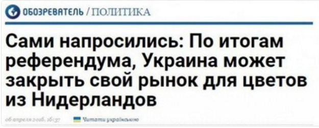 Голландцы отпраздновали итоги референдума об отказе Украине в ЕС