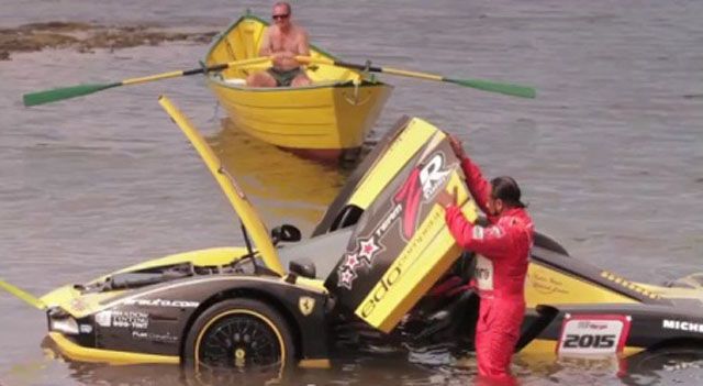 Падение Ferrari Enzo в Атлантический океан