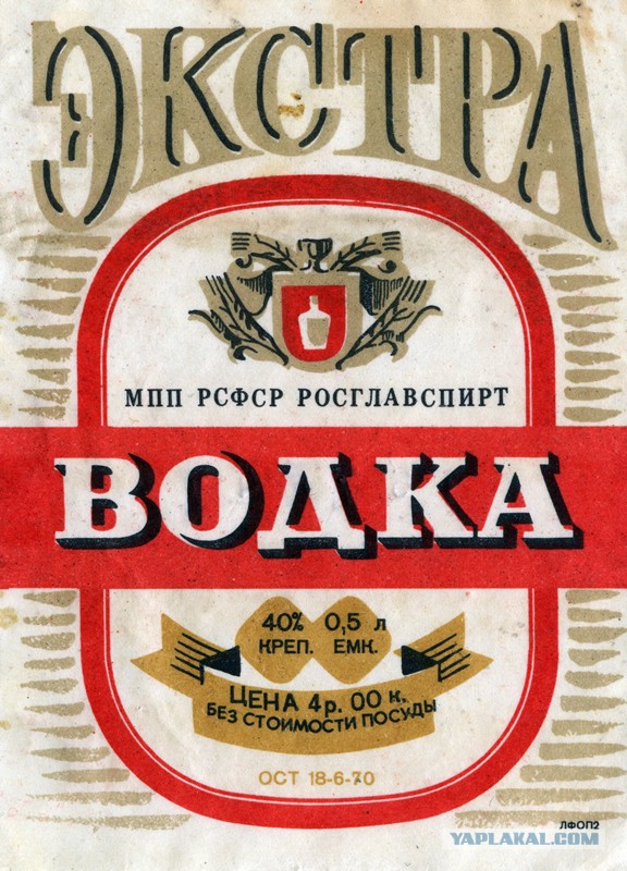 Советские этикетки от алкогольных напитков