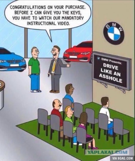 Ну очень агрессивный водитель BMW
