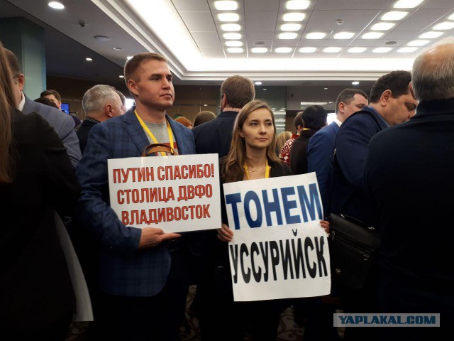 Журналисты в попытке привлечь внимание Владимира Путина подготовили плакаты