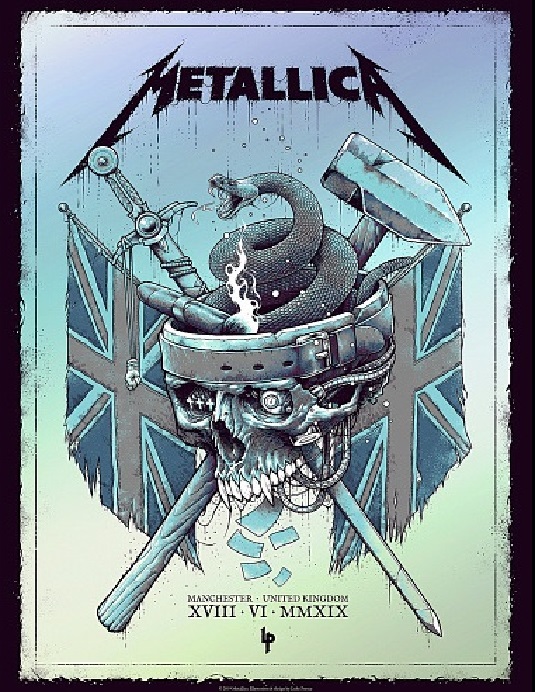 Концертные постеры от Metallica...