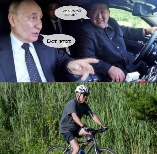 Поездка Путина и Ким Чен Ына на на Аурусе стала мемом в западных соцсетях