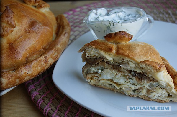 Пирог курник с блинами, И тремя начинками