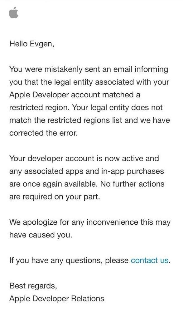 Apple заблокировала всех белорусских разработчиков в App Store Connect из-за санкций США