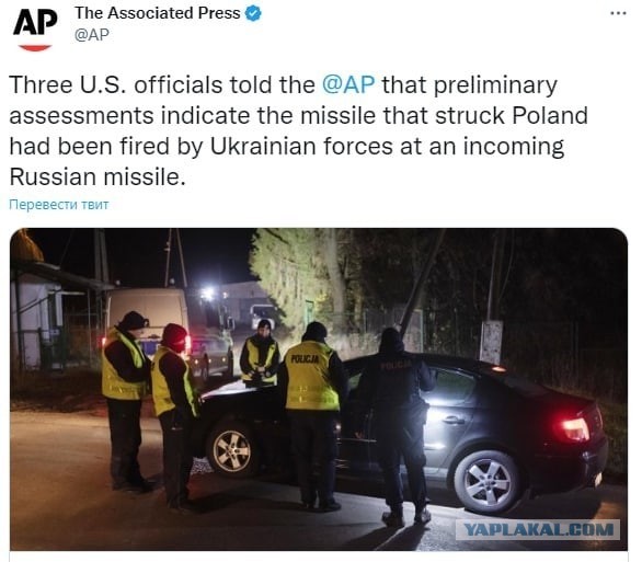 На территорию Польши попали две ракеты после обстрела Украины