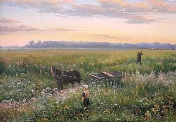 Теплые деревенские пейзажи