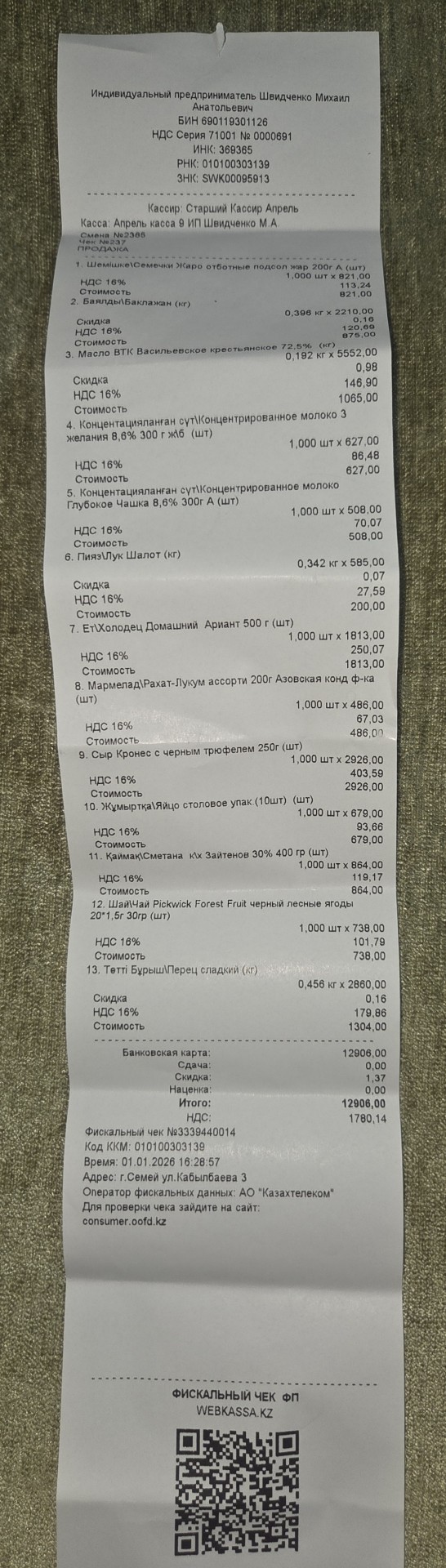 Годовая инфляция в Казахстане в 2025 году составила 12,3%