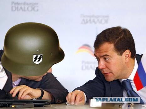 Фотожаба: Медведев и Меркель