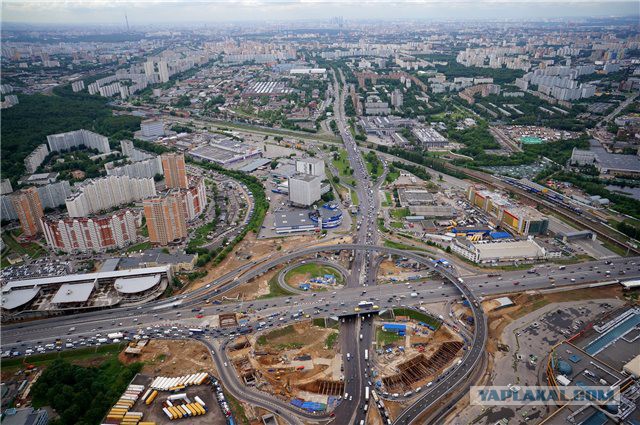 Фото развязок на МКАД с высоты птичьего полета