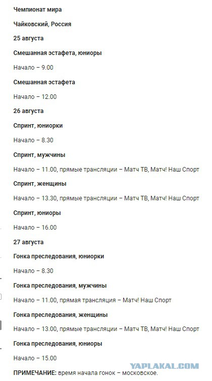Биатлон. Межсезонье.