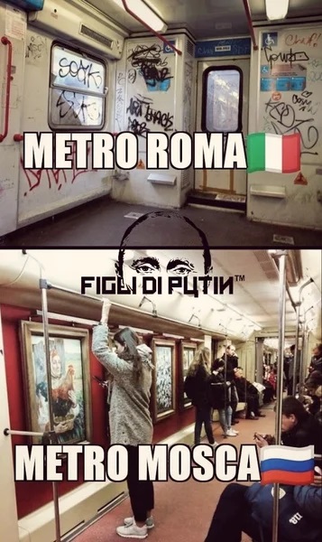 Немного смешные мемы итальянцев о русских