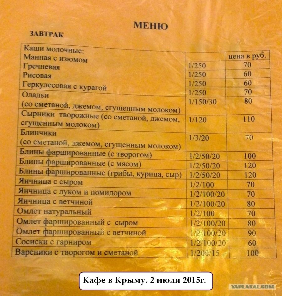 Кафе крым калуга турынино