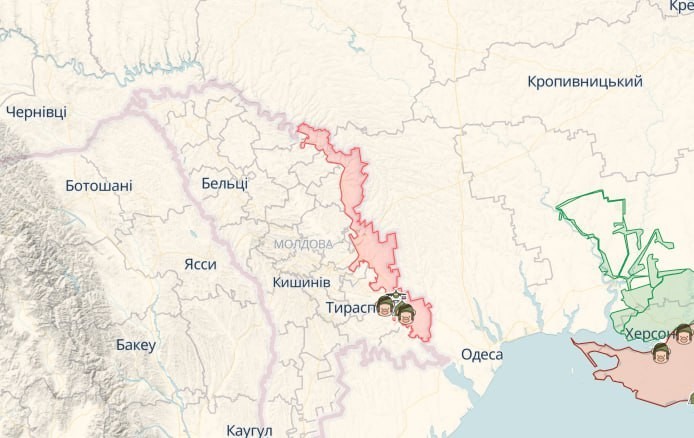 Карта украины и молдавии и приднестровья с границами