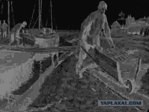 Картина негры в темной пещере воруют уголь ночью