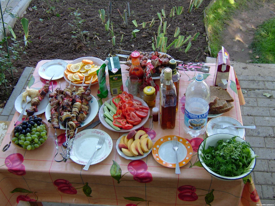 нашей шашлыки на природе фото стола нашли певицу очаровательной