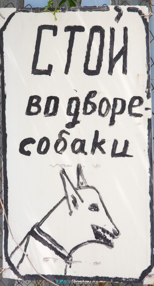 Оригинальное предупреждение на счет собаки