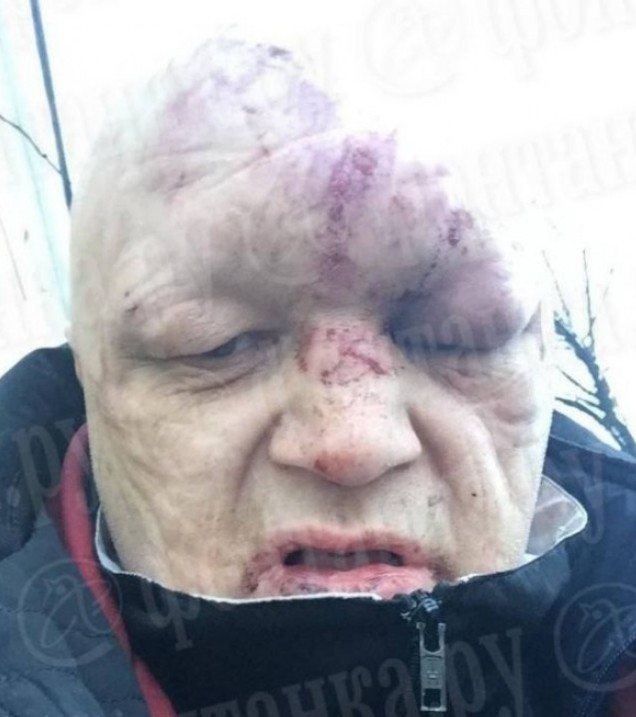Драка с участием Стаса Барецкого на Московском проспекте, снятая очевидцем изнутри