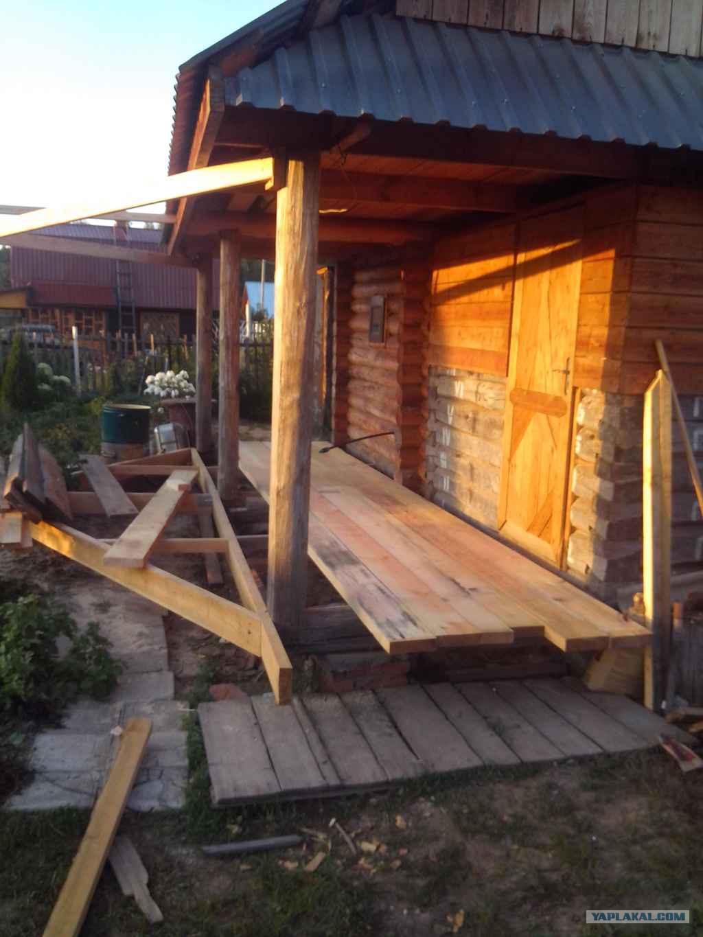 Беседка пристрой к бане под ключ