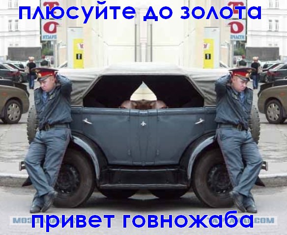 Задумчивый милиционер и его машина