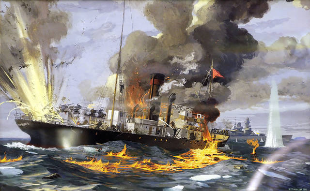 Невероятный морской бой: фашистский крейсер против советского острова