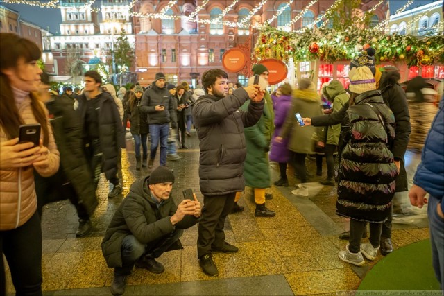 Как в центре Москвы Новый год встречали