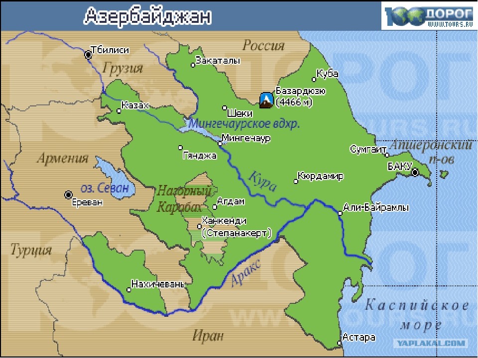 Азербайджан Карта Фото