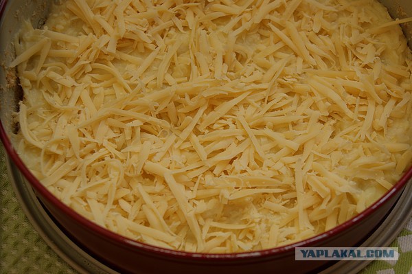 Картофельная запеканка, С курицей, сыром и овощами