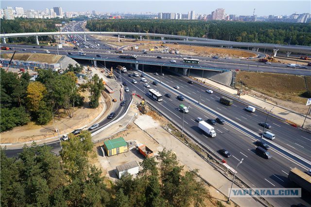 Фото развязок на МКАД с высоты птичьего полета