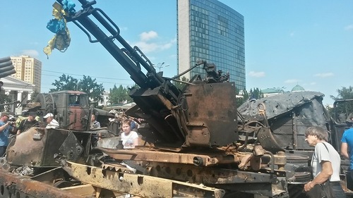 Марш пленных в Донецке 24.08.2014