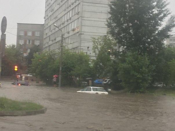 В Новосибирске прошёл дождь